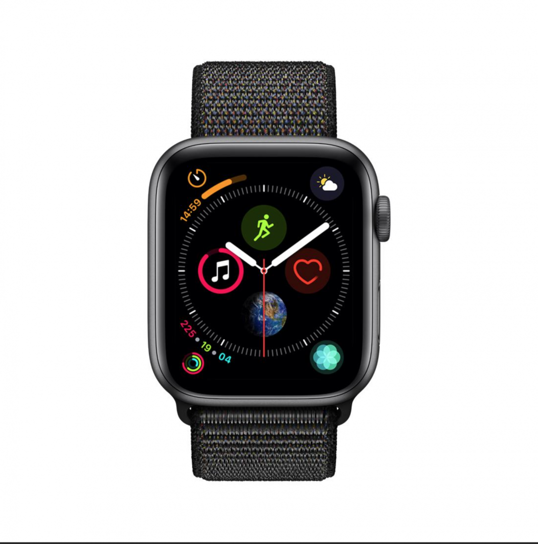Apple Watch Series 4 GPS, 40mm Space Gray Aluminum Case with Black Sport Loop $325.00