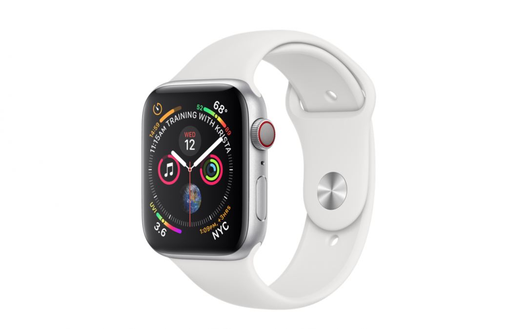 Apple Watch Series 4 GPS, 40mm Silver Aluminum Case with White Sport Band $349